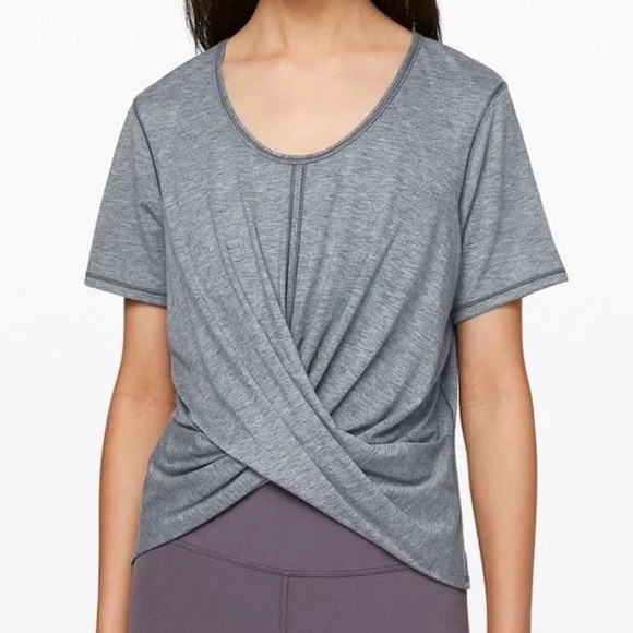 Lululemon Do the Daily Short Sleeve Heathered Solar Grey Women’s Small - Picture 1 of 4